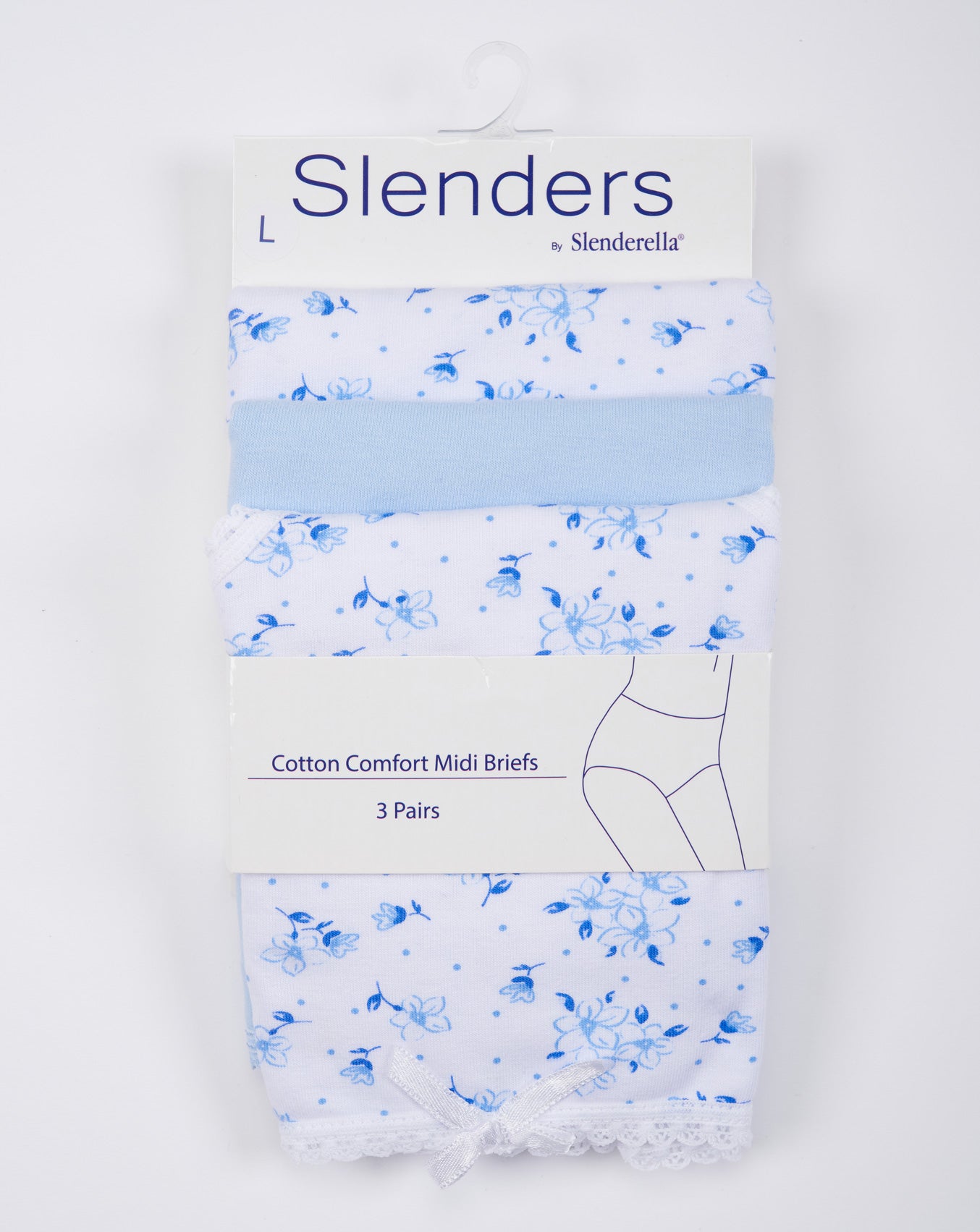 Slenders By Slenderella Cotton Comfort Midi Briefs 3pk BF81