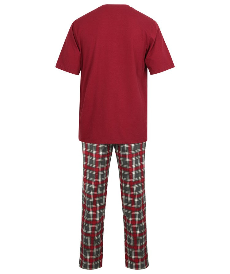 Walker Reid Check Flannel Jersey Top and Woven Trouser WR2801