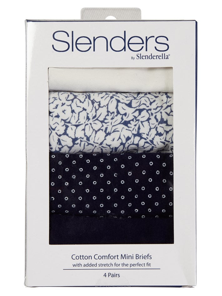 Slenderella Cotton Pattern Mini Brief BF83
