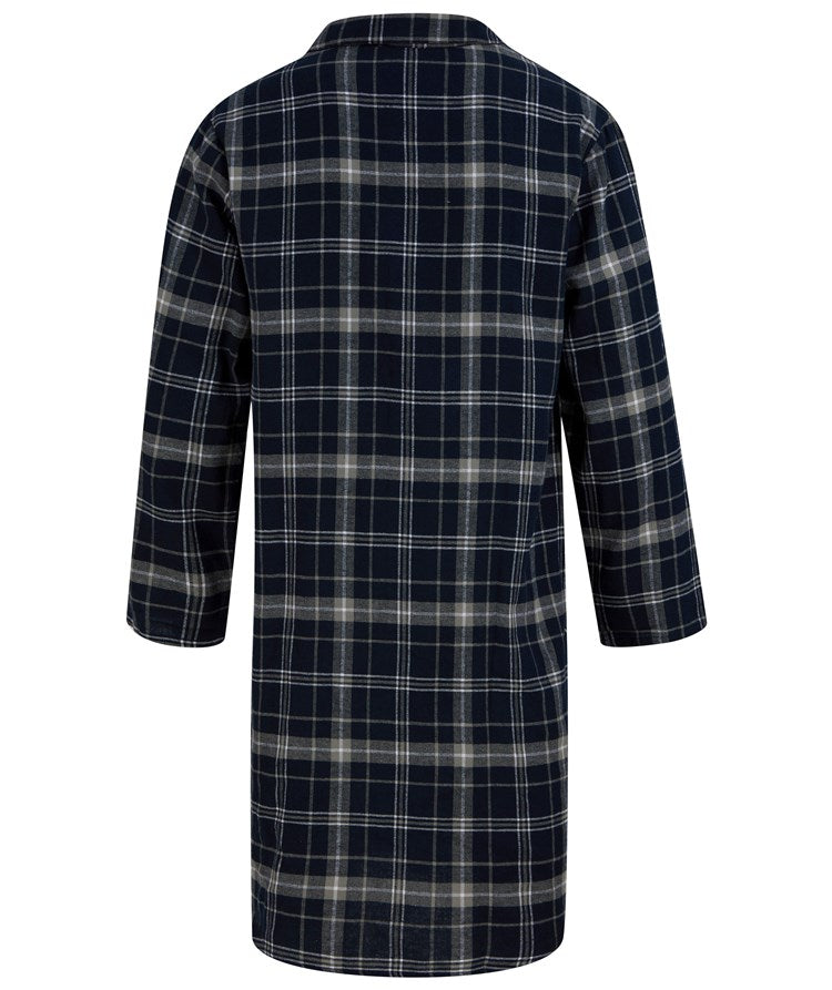 Checked Woven Flannel Long Sleeve Nightshirt 42