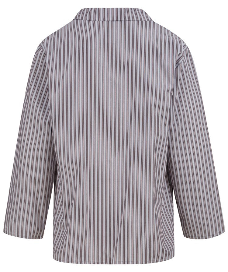 Woven Stripe Button Through Tailored Pyjama Set WR88826