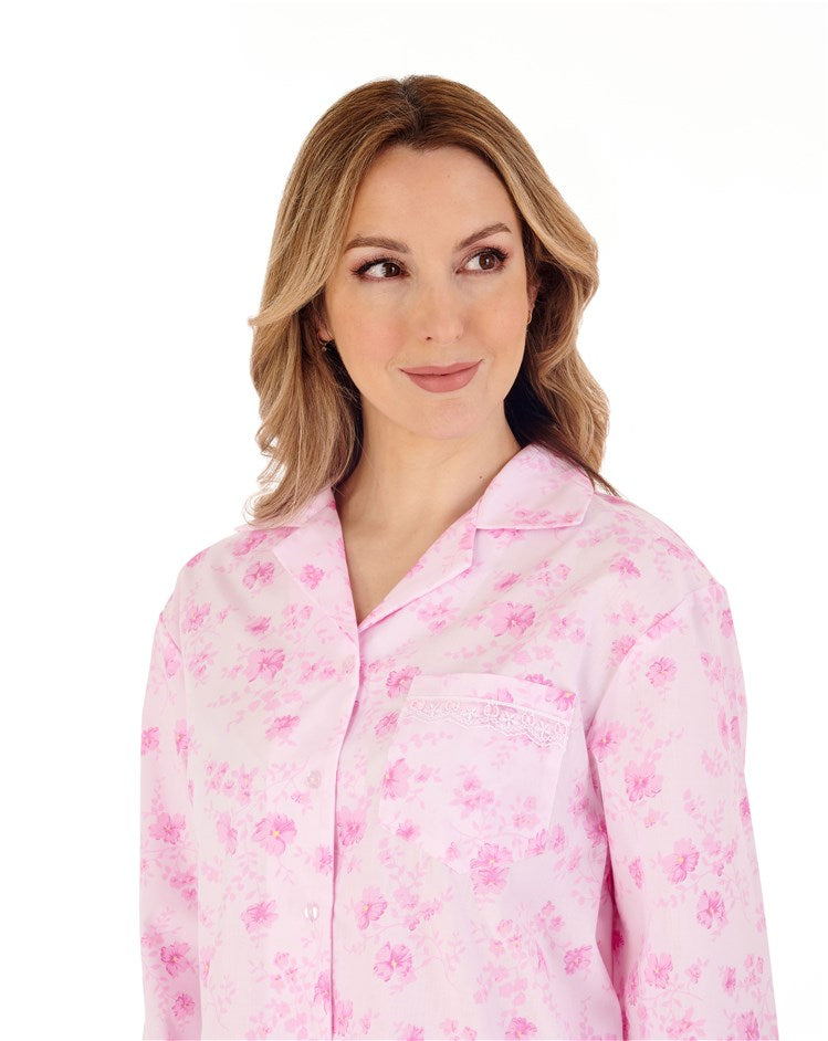 Floral Tailored Brushed Polycotton Pyjama Long Sleeve PJ88203