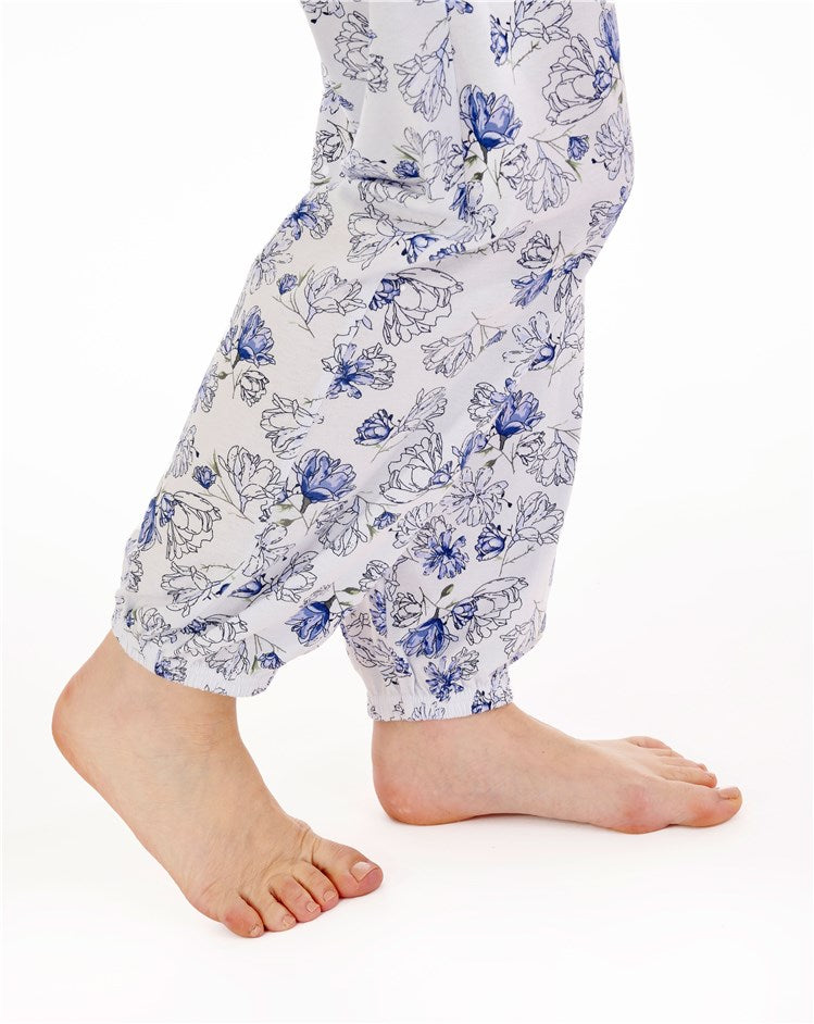Modern Floral Jersey Raglan Long Sleeve Pyjama PJ88132