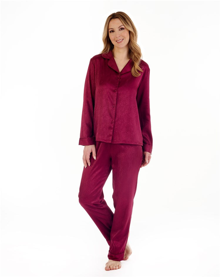 Animal Jacquard Satin Tailored Pyjama Set GL88723