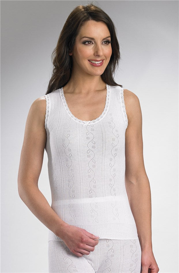 Chilprufe Fancy Knit No Sleeve Combed Cotton Cami CUW511