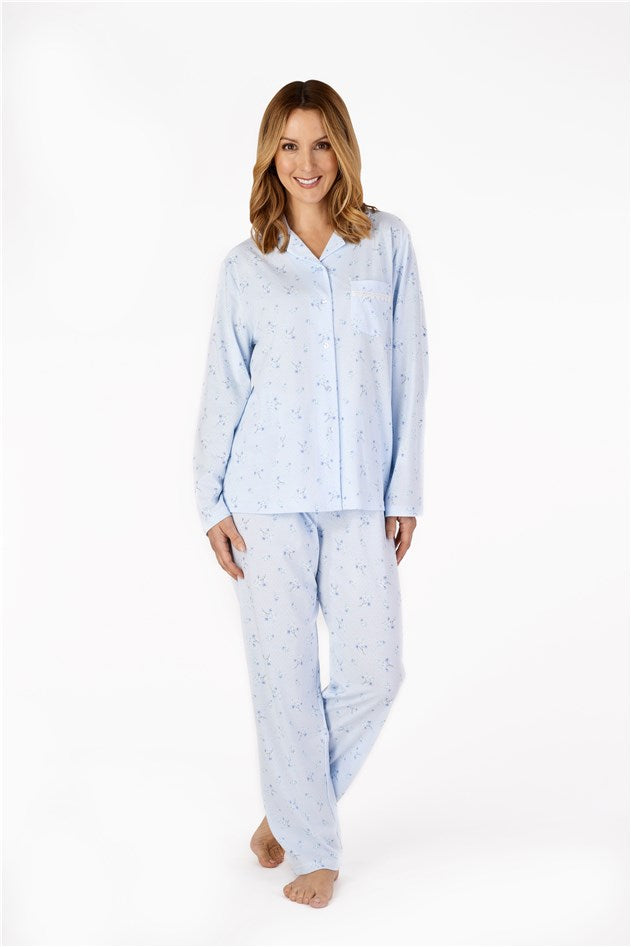 Printed Jacquard Long Sleeve Tailored Jersey Pyjama PJ4128