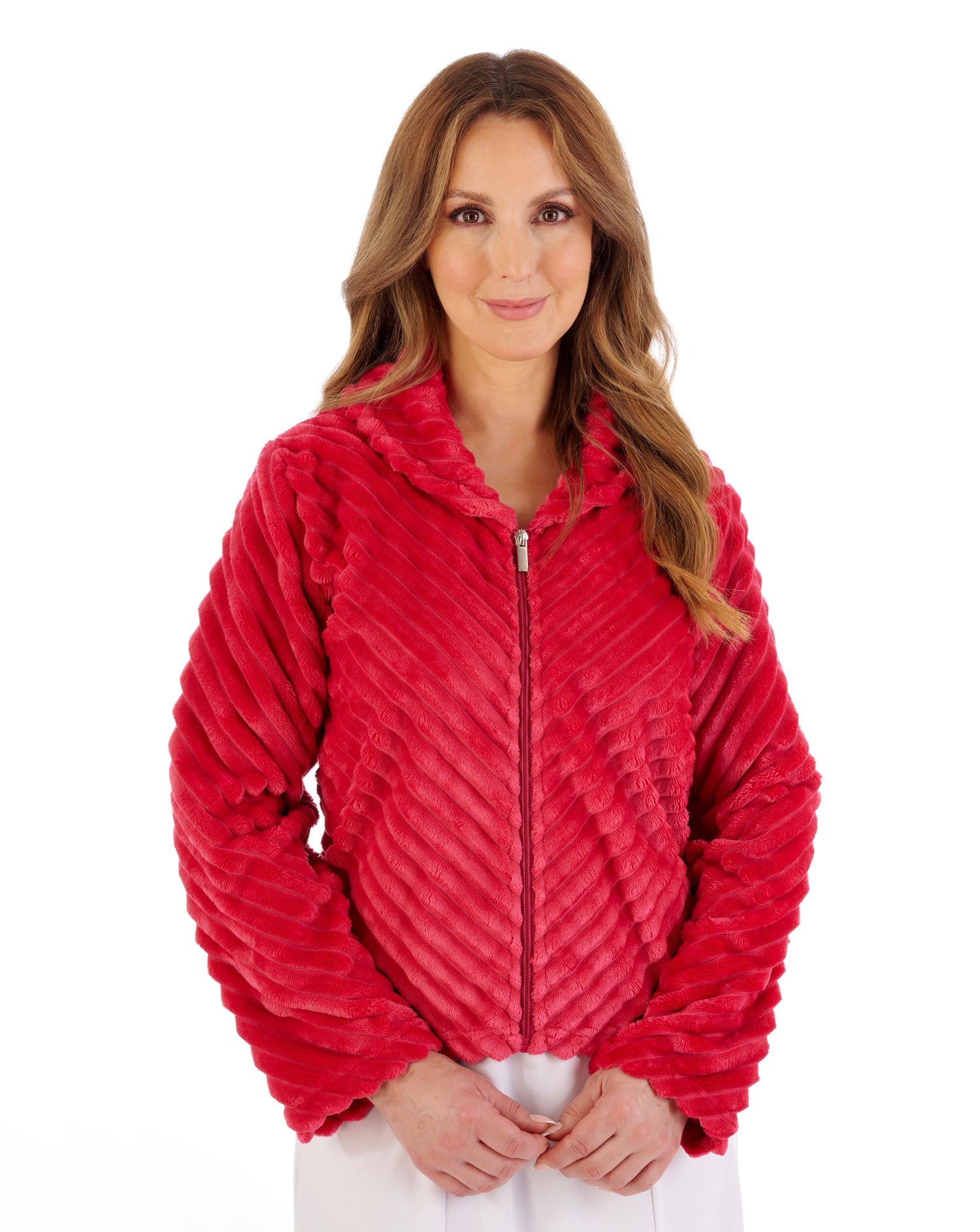 Supersoft Rib Fleece Zip Bedjacket BJ08300