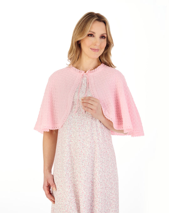 Fancy Knit Ribbon Tie Bed Cape BJ44612