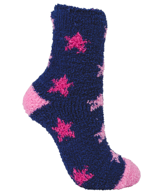 Multi Star & Solid Colour Bedsock (2 Pair Pack) BS173