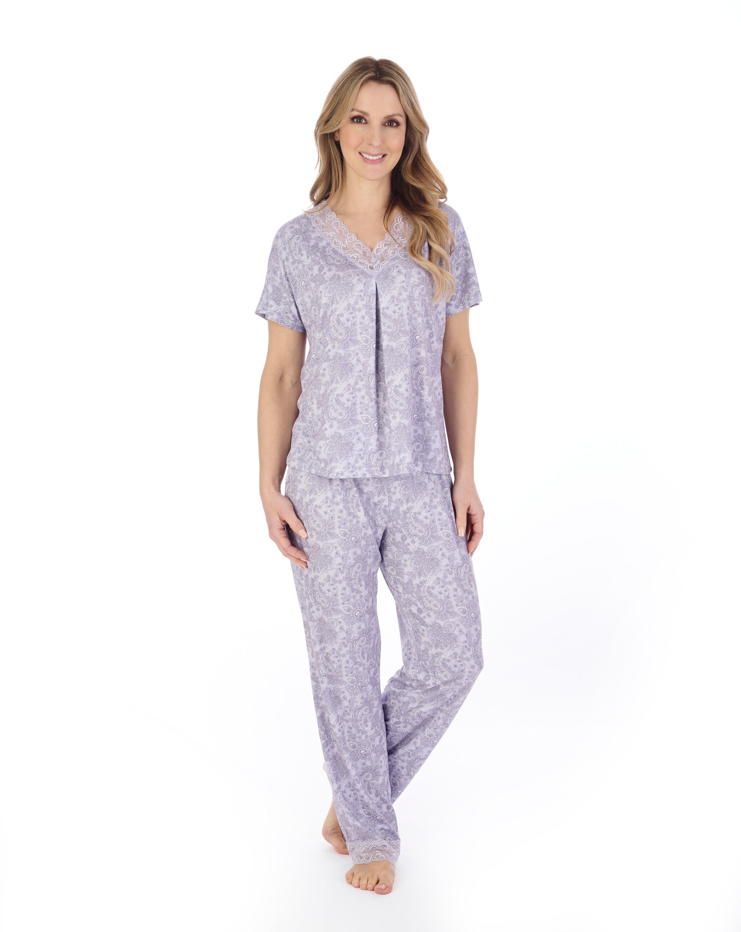 Supersoft Multi Print Cap Sleeve Pyjama Set GL04703