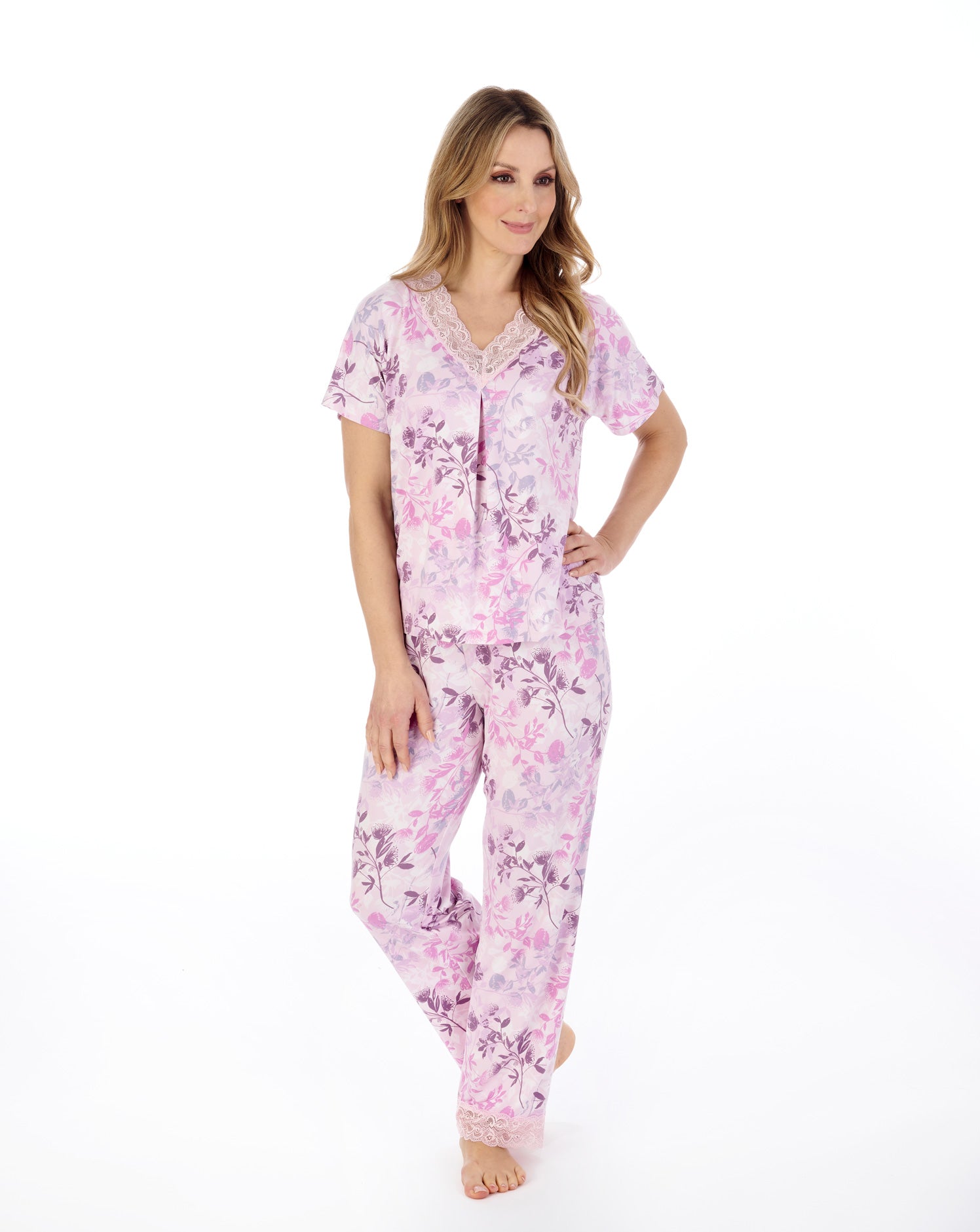 Supersoft Multi Print Cap Sleeve Pyjama Set GL04703