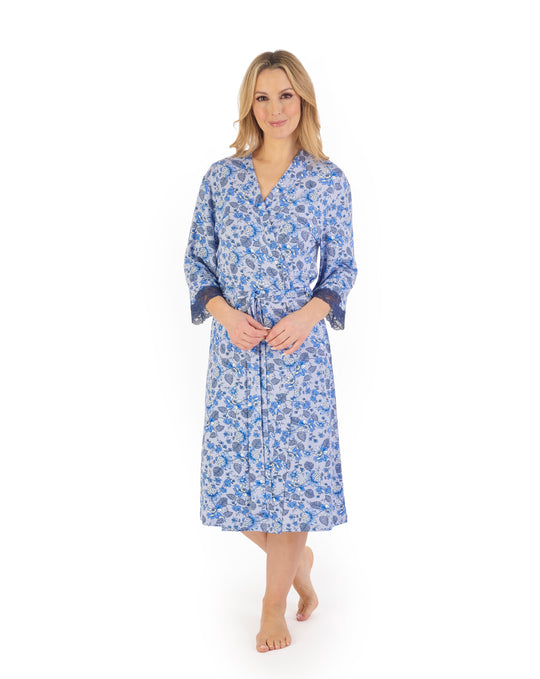 Supersoft Floral Print 42" Kimono Wrap GL06704