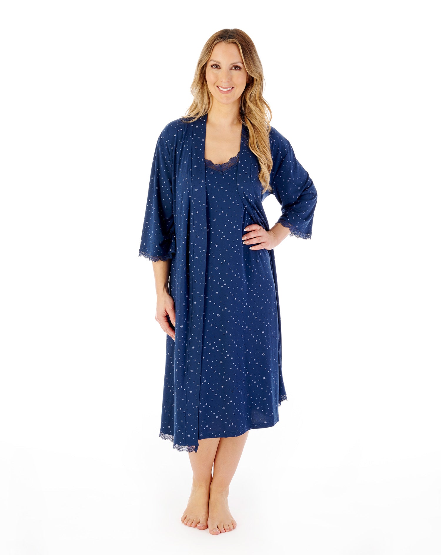 Supersoft Star Print 42" Kimono Wrap GL08704