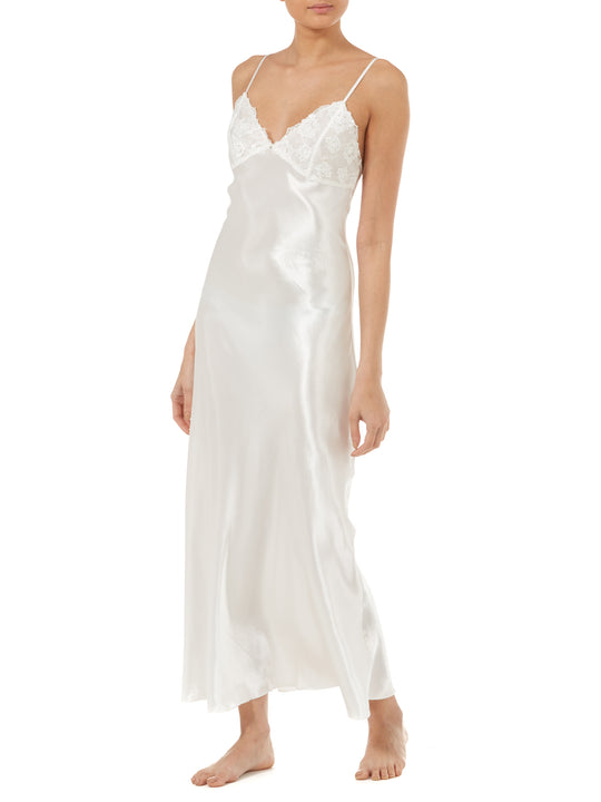 Lace and Diamante Satin 50" Nightdress GL6751
