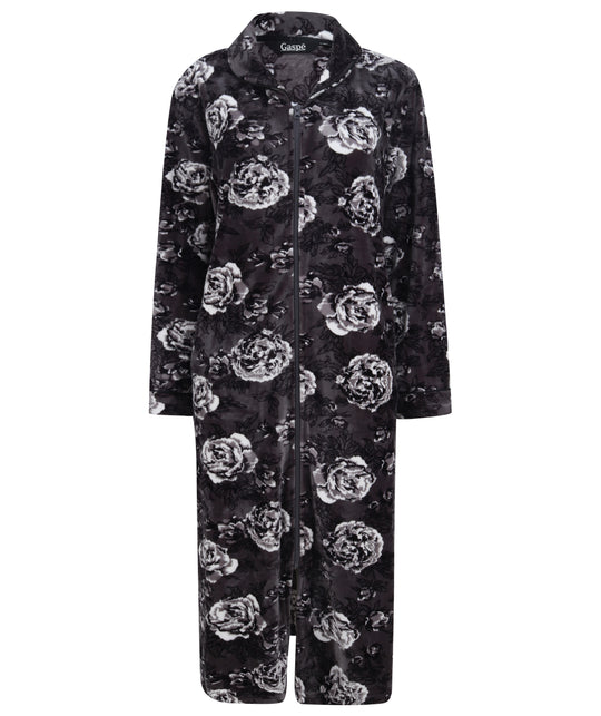 Luxury Velvet 46" Zip Through Housecoat GL8745