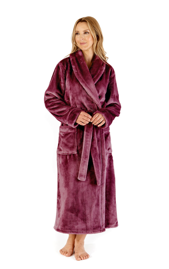 Luxury Flannel Fleece 48" Shawl Collar Wrap HC4342