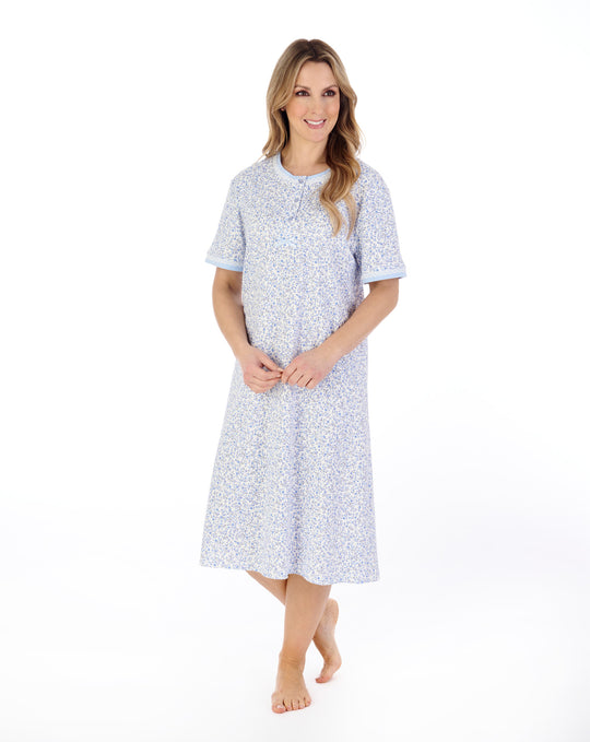 Floral Print 42" Interlock Jersey Nightdress ND04125