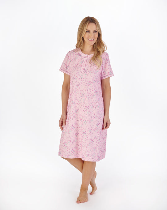 Ditsy Floral Print 40" Jersey Nightdress ND05111