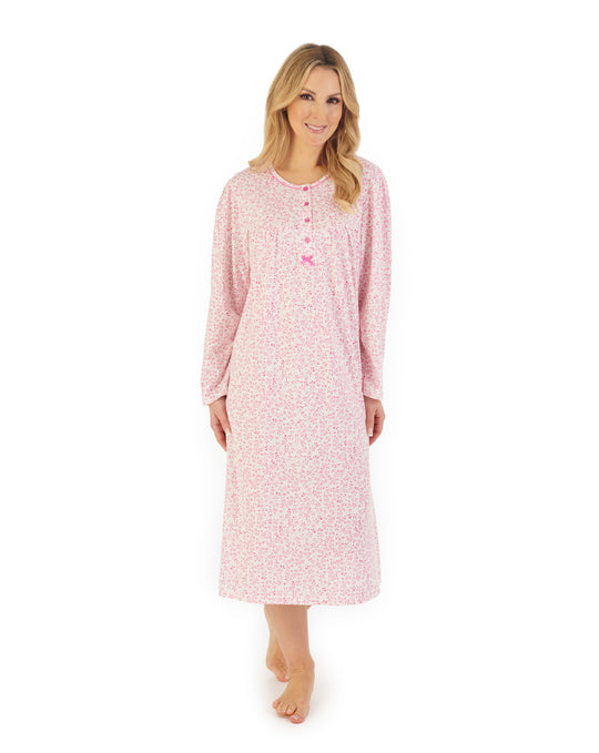 Leaf Print 45" Jersey Nightdress ND06102