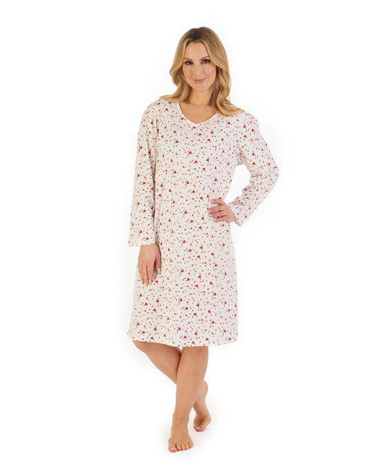 Heart Print 40" Jersey Nightdress ND06116
