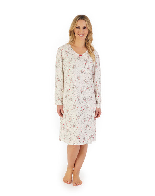 Teddy Print 40" Jersey Nightdress ND06116