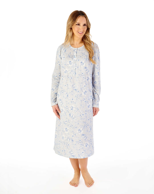 Large Floral 43" Jersey Nightdress ND08116