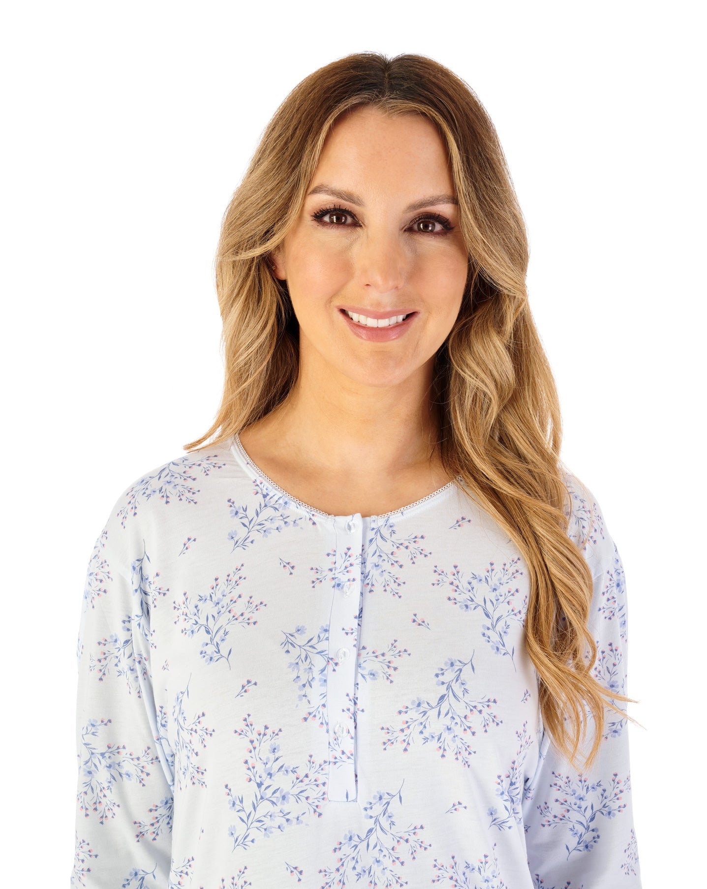Bamboo Cotton Floral 45" Jersey Nightdress ND08127