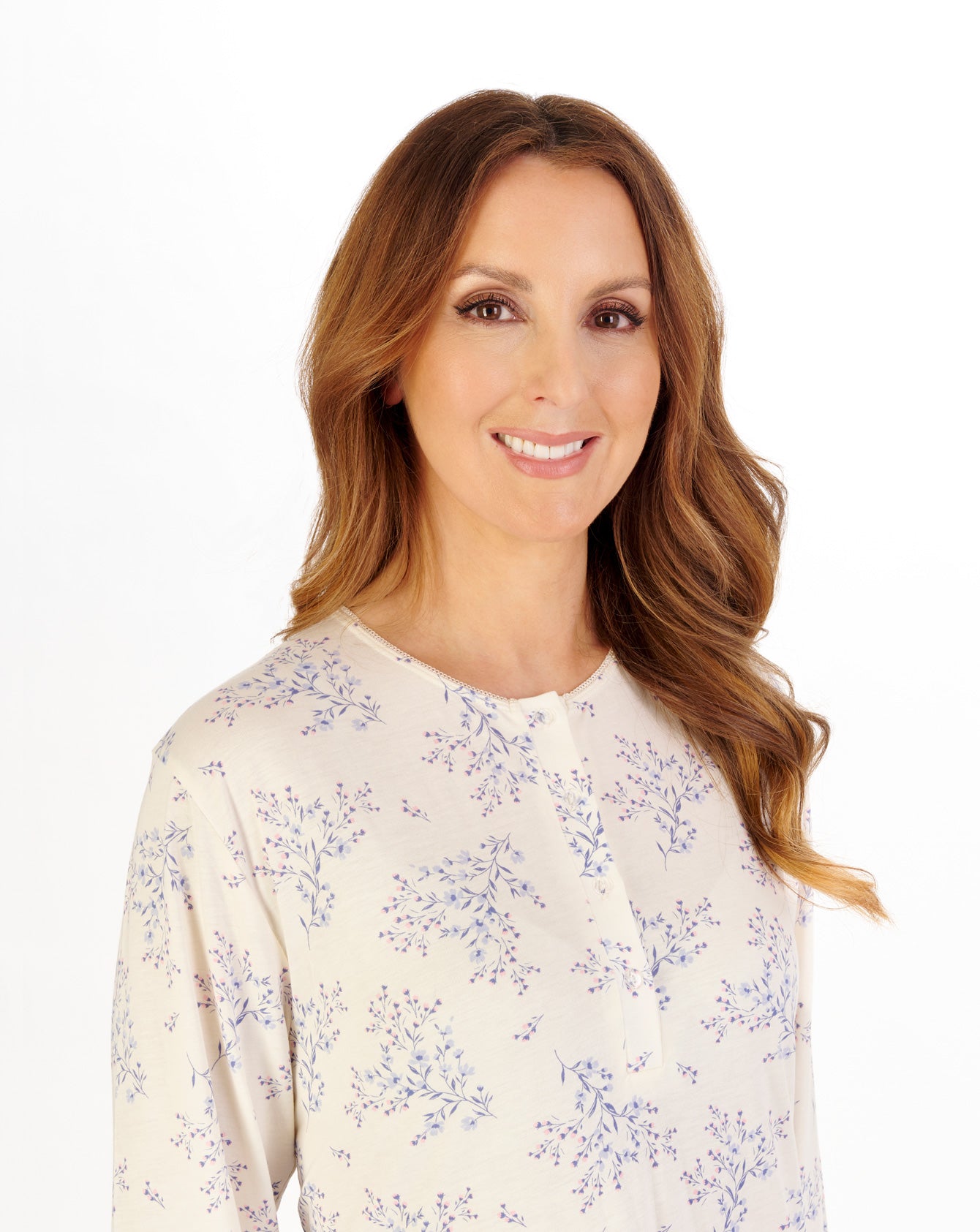 Bamboo Cotton Floral 45" Jersey Nightdress ND08127