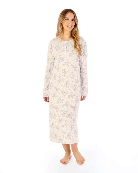 Bamboo Cotton Floral 45" Jersey Nightdress ND08127