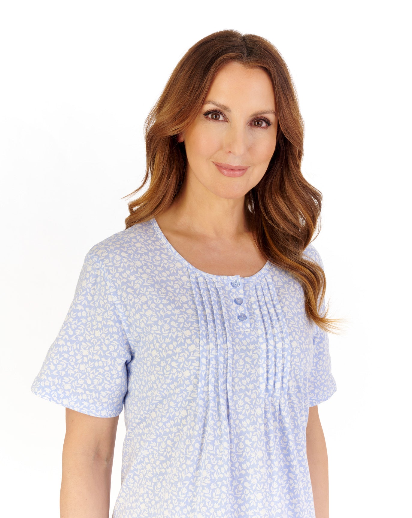 Modern Floral 45" Jersey Nightdress ND1102