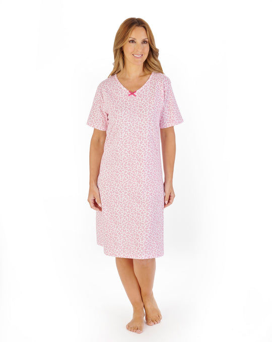 Floral Outline 40" Jersey Nightdress ND1127
