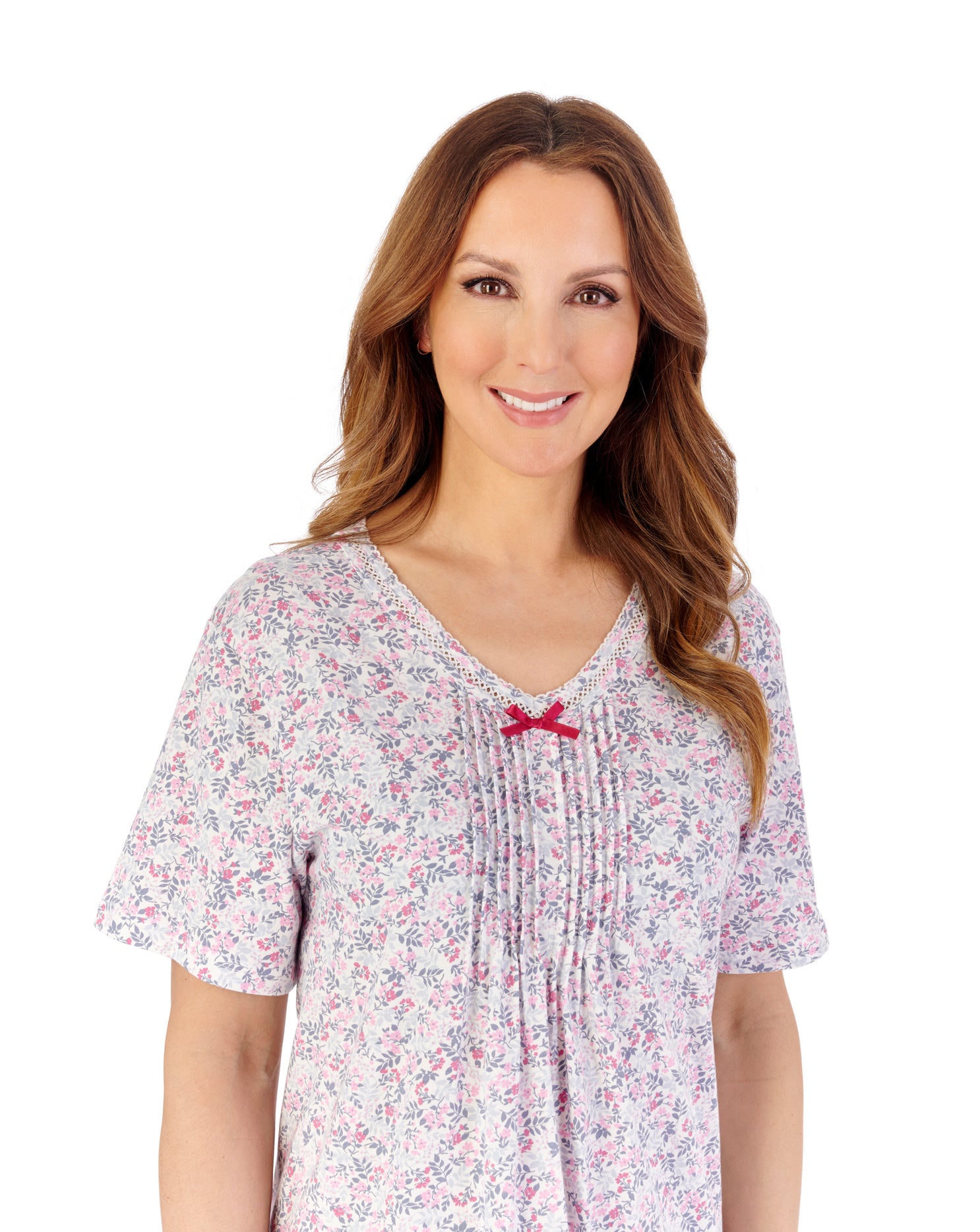 Multicoloured Floral 45" Jersey Nightdress NDW2105