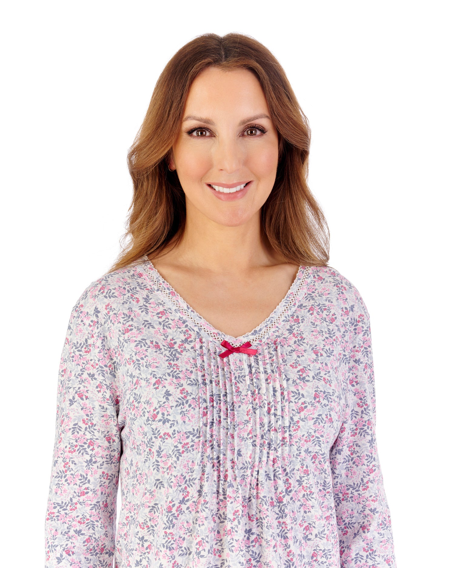 Multicoloured Floral 45" Jersey Nightdress NDW2107
