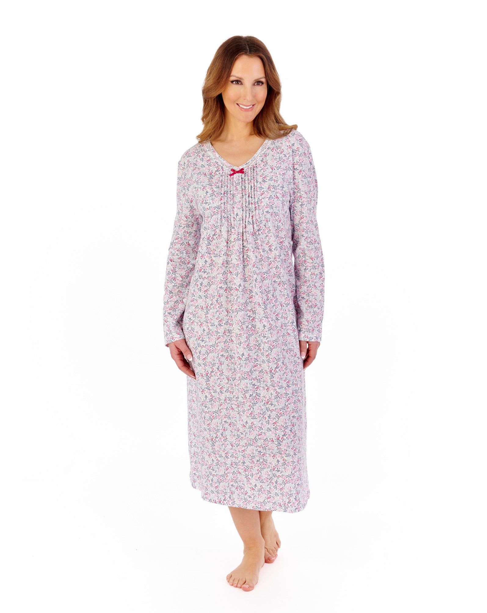 Multicoloured Floral 45" Jersey Nightdress NDW2107
