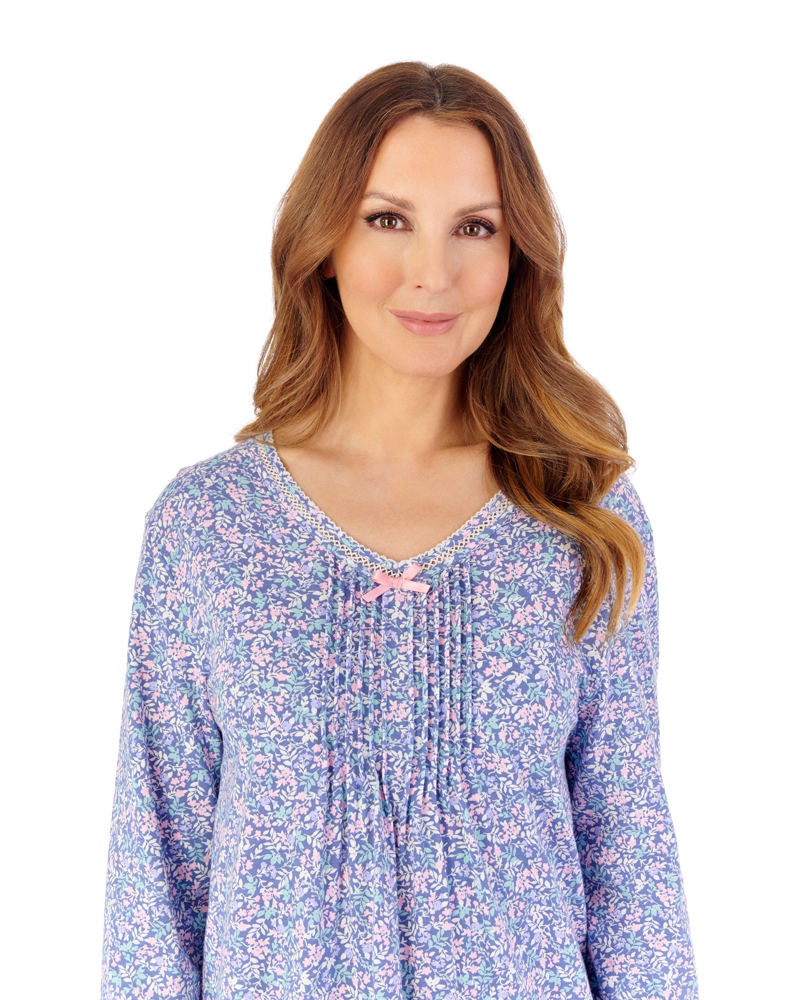 Multicoloured Floral 45" Jersey Nightdress NDW2107
