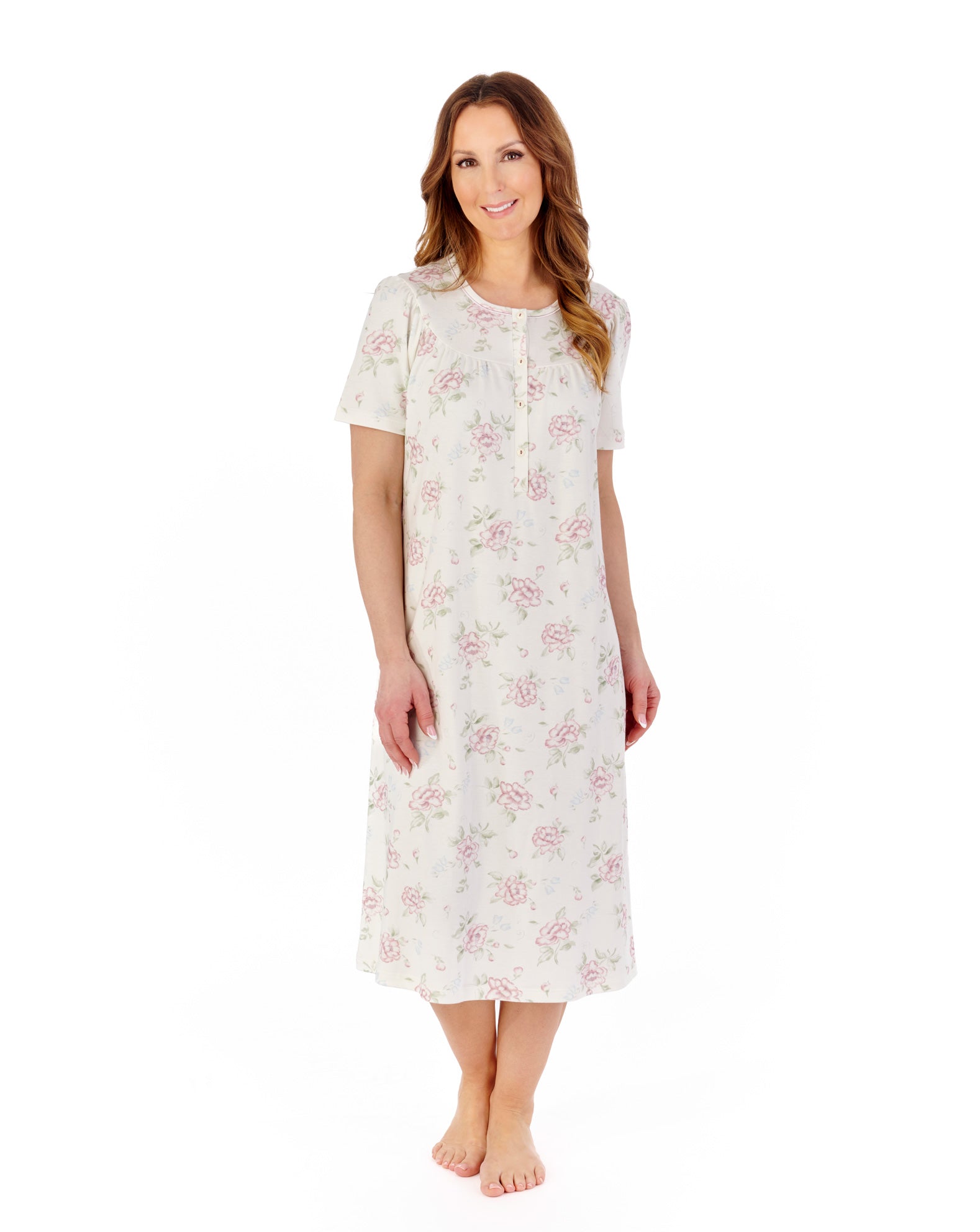 Interlock Large Floral 43" Jersey Nightdress NDW2120