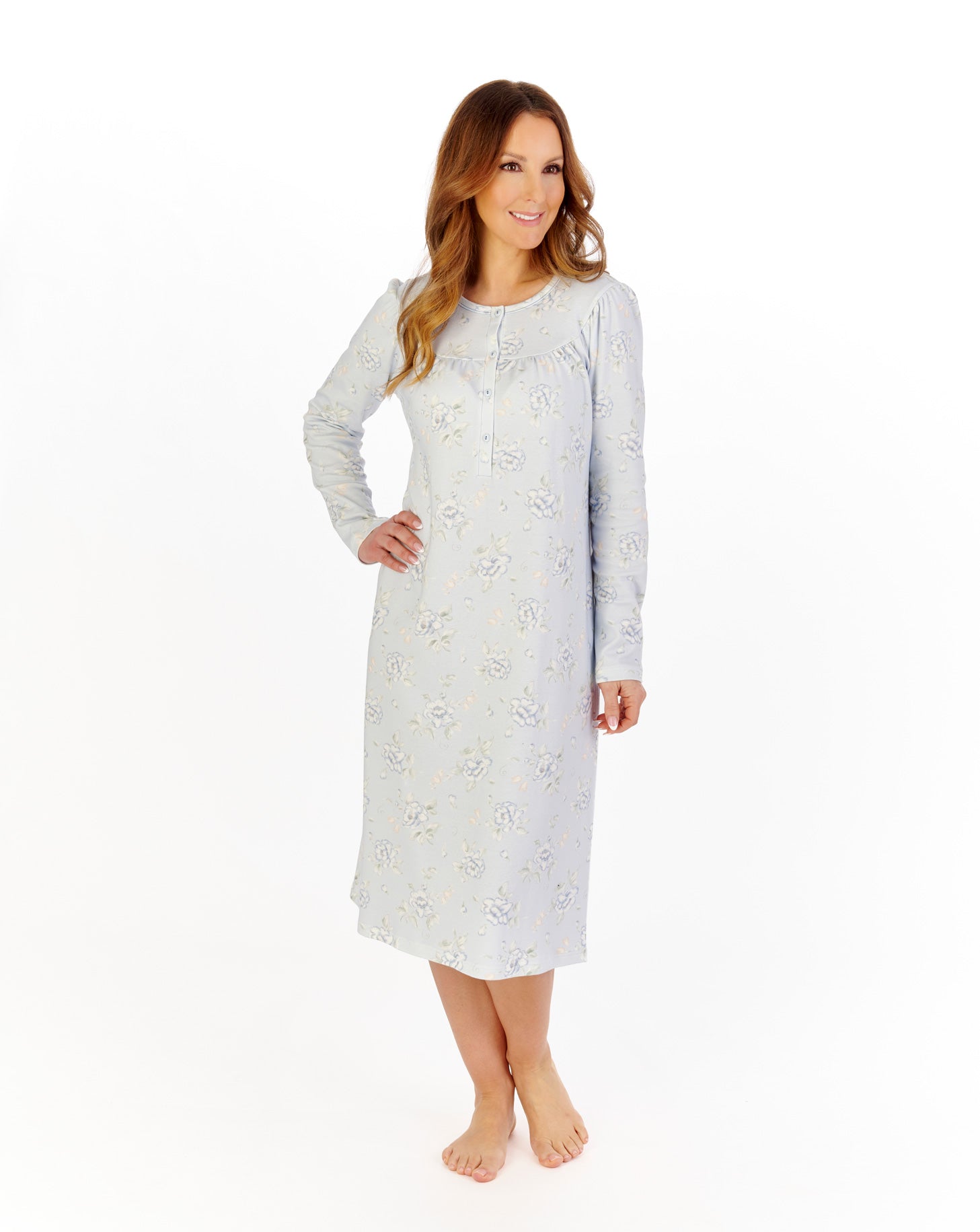 Interlock Large Floral 43" Jersey Nightdress NDW2121