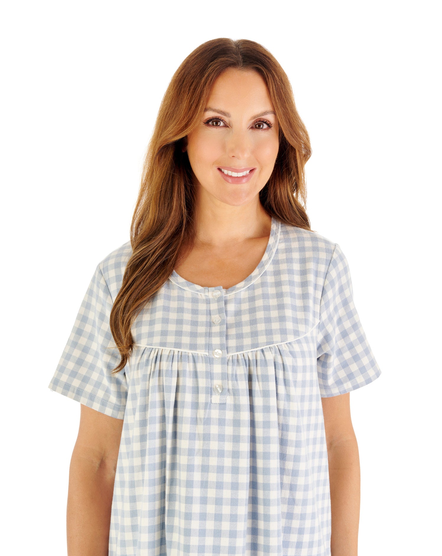 Brushed Woven Gingham 42" Woven Nightdress NDW2215