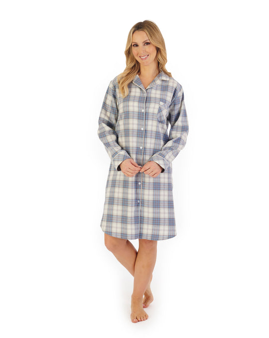 Brushed Check 38" Woven Nightshirt NS06205