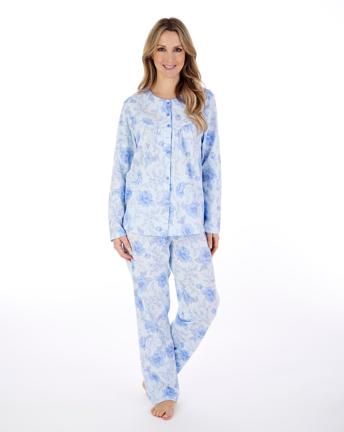 Picot Trim Jersey Pyjama Set PJ04110