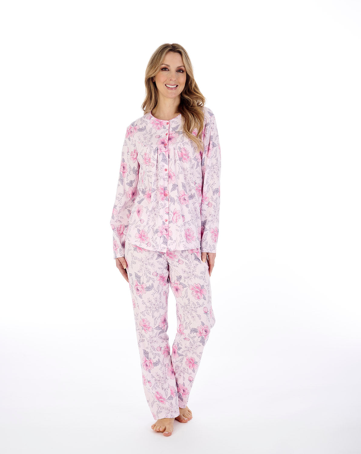 Picot Trim Jersey Pyjama Set PJ04110