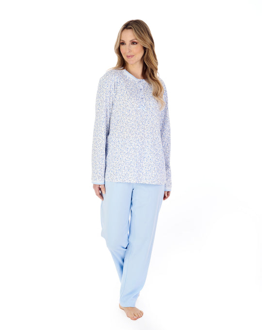Floral Print Cotton Interlock Jersey Pyjama PJ04128