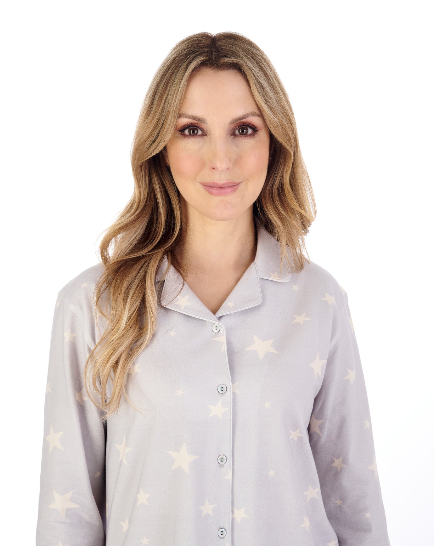 Star Print Cotton Mix Tailored Style Pyjama PJ04132