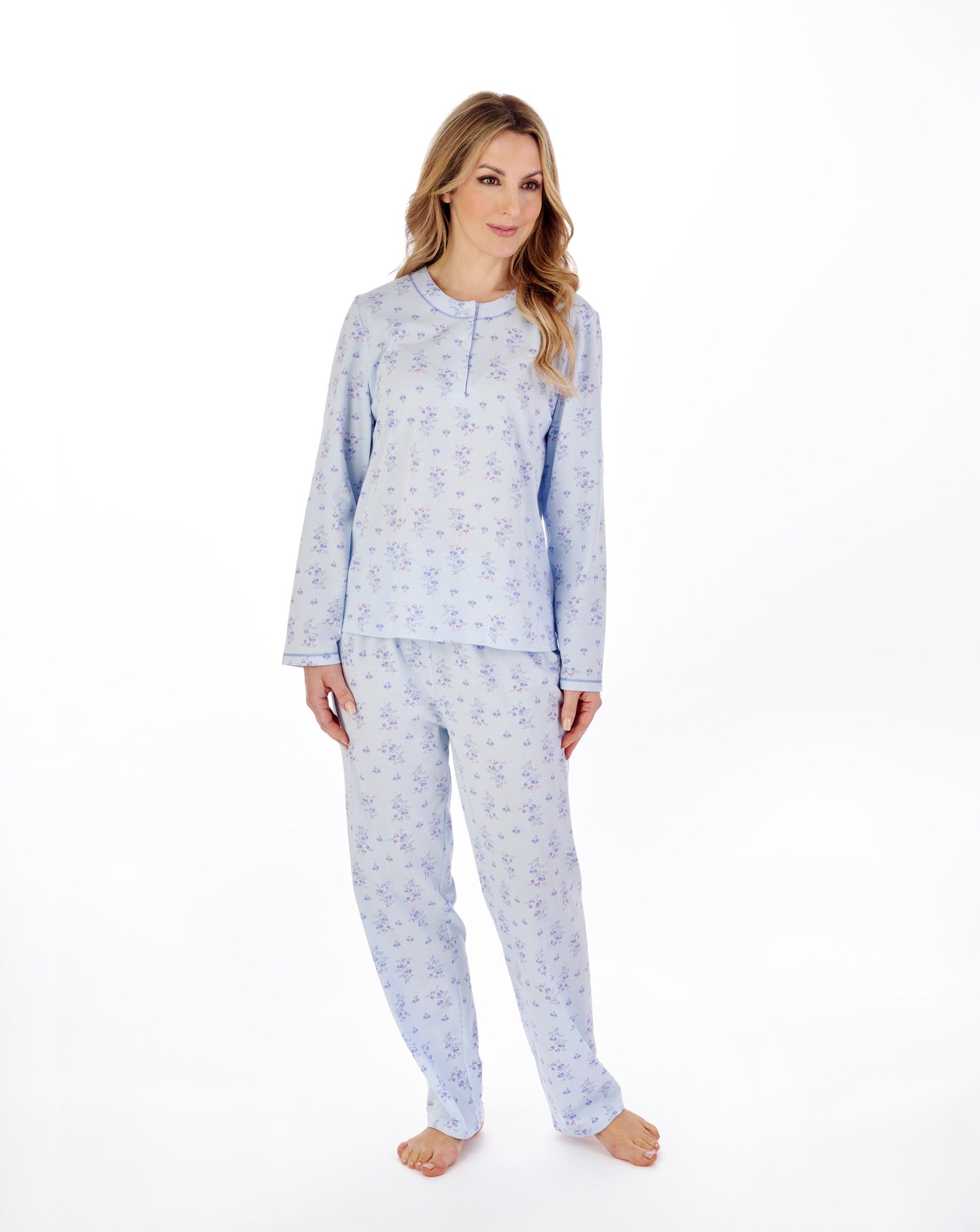 Trailing Floral Cotton Jersey Pyjama Set PJ04137
