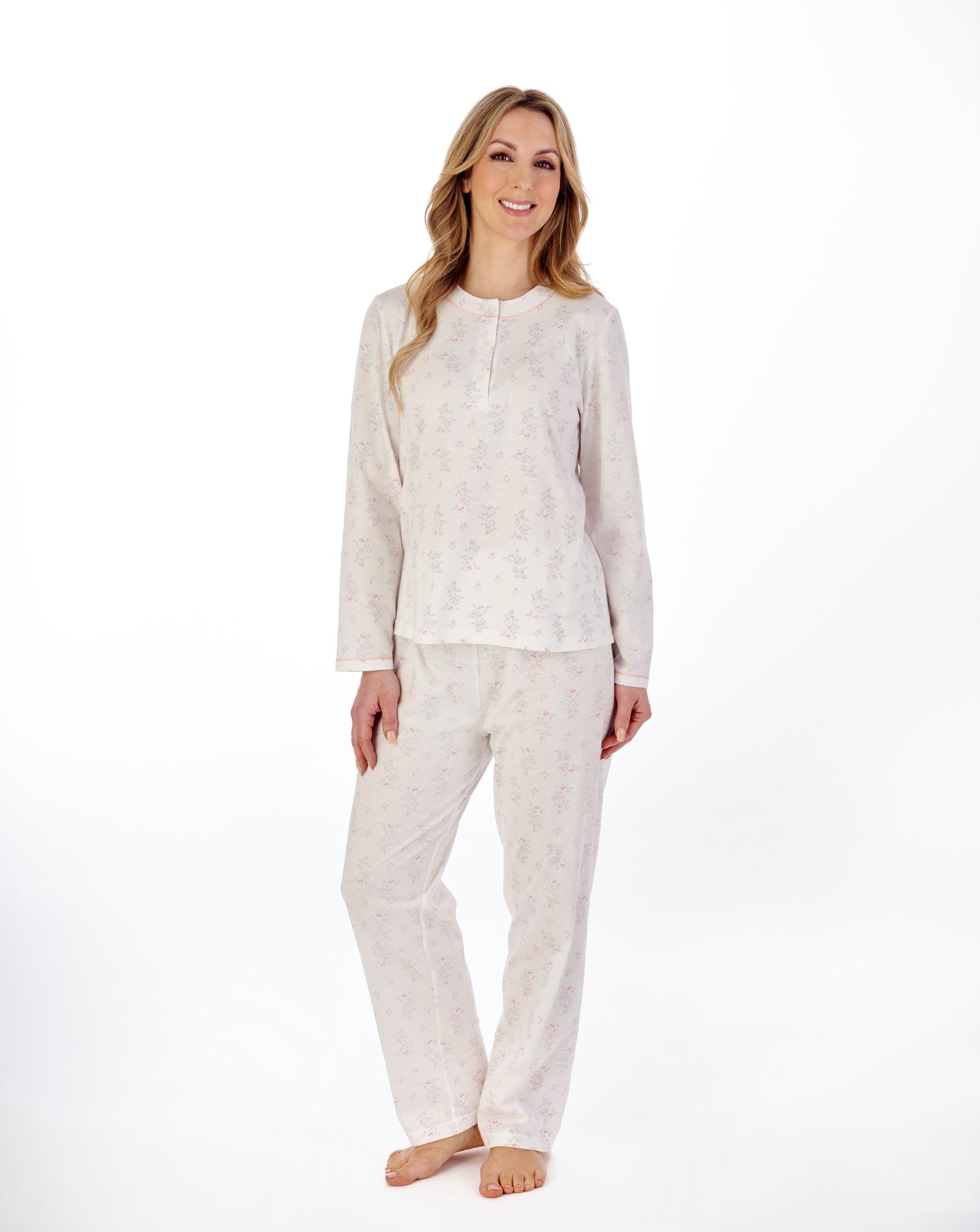 Trailing Floral Cotton Jersey Pyjama Set PJ04137