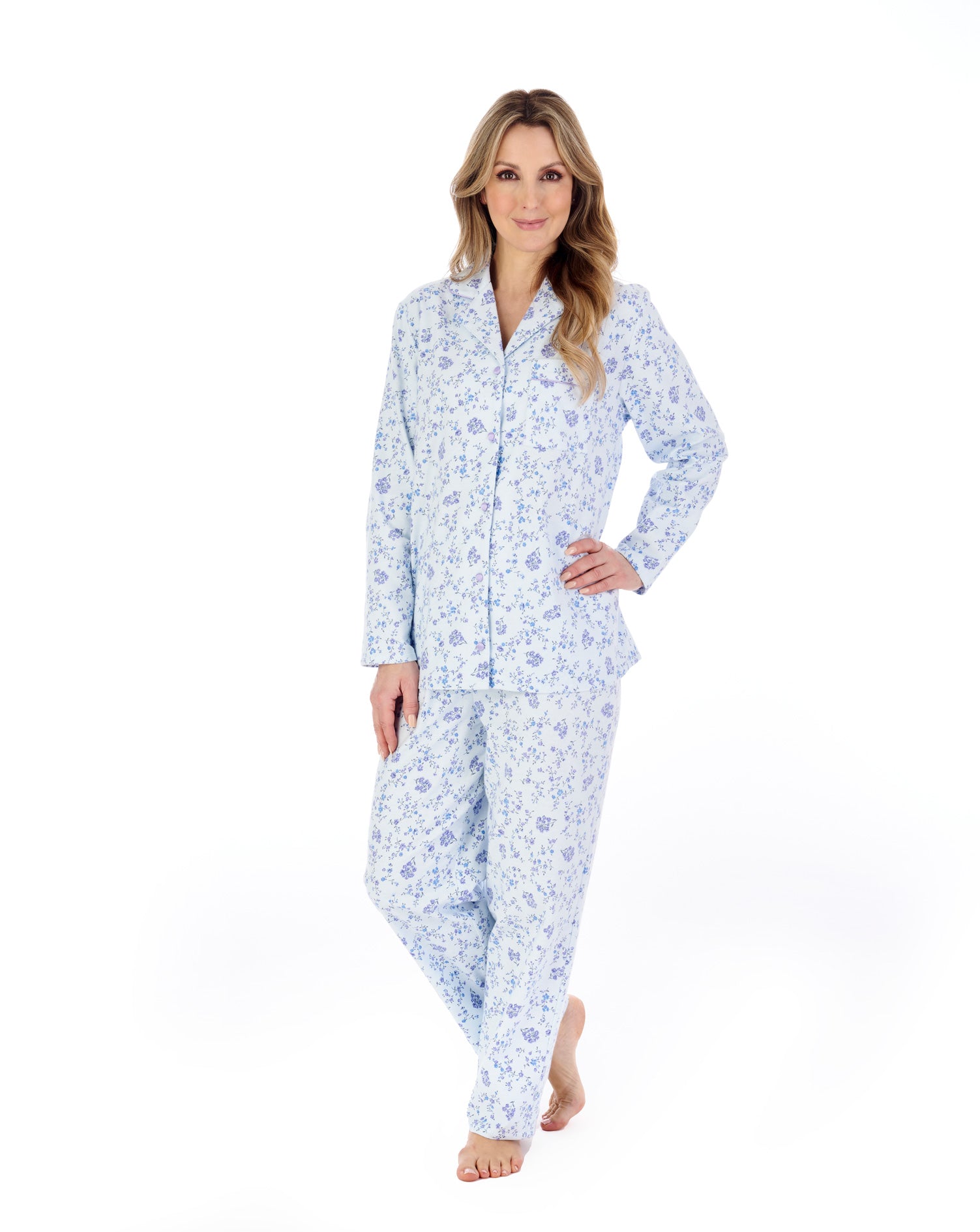 Floral Printed Luxury Flannel Pyjama PJ04213