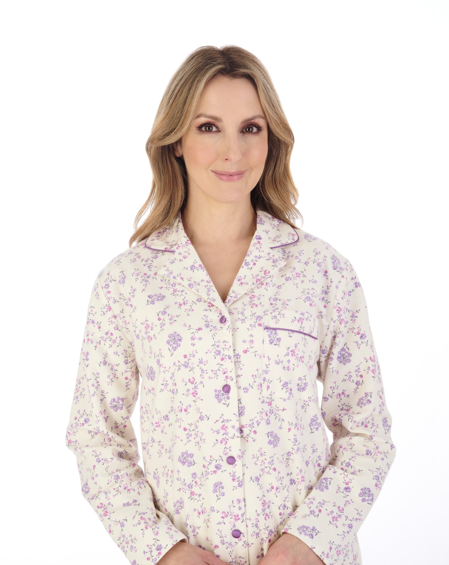 Floral Printed Luxury Flannel Pyjama PJ04213