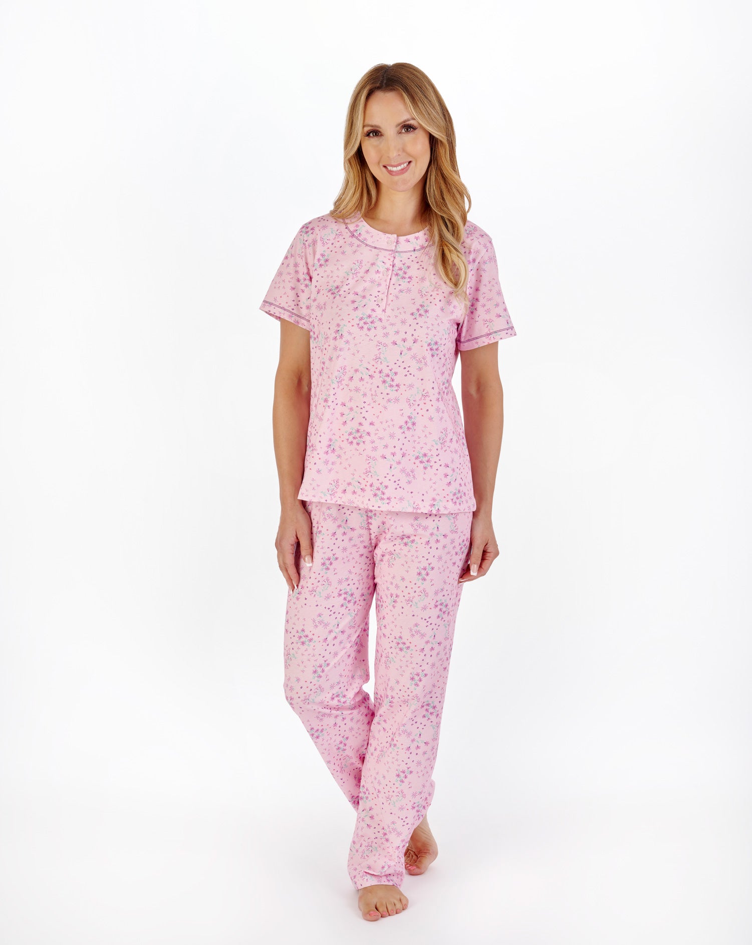 Ditsy Floral Print Jersey Pyjama PJ05112