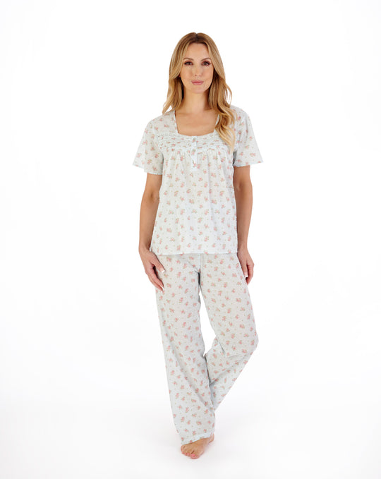 Floral Dobby Spot Woven Pyjama PJ05213