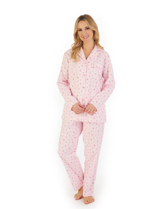 Floral Printed Luxury Flannel Tailored Pyjama PJ06213